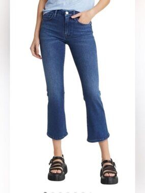 FRAME Le Crop Mini Boot Dark Wash Jeans Size 31